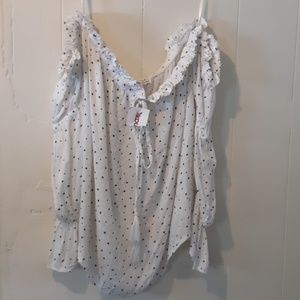 Blouse white  with star blue